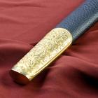 Шашка кавказская, сувенирная "Шамиль" наборный-кожа/латунь - фото 24621967