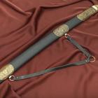 Шашка кавказская, сувенирная "Шамиль" наборный-кожа/латунь - фото 24621971