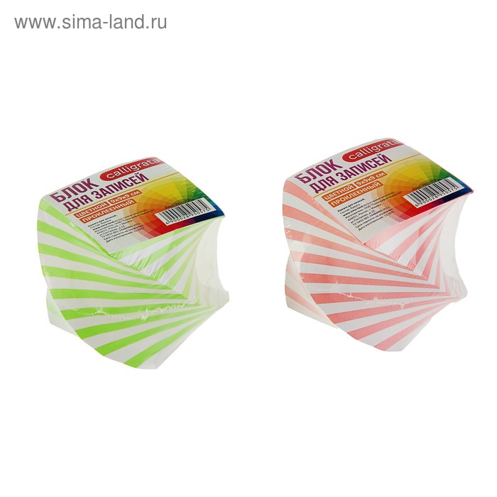Блок бумаги для записей, на склейке, 9×9×9 см, спираль, пастель, белый - Фото 1