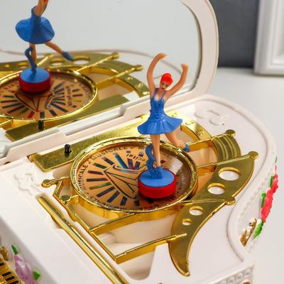 Шкатулка музыкальная механическая "Пианино с цветами" МИКС 9,5х17х12,5 см