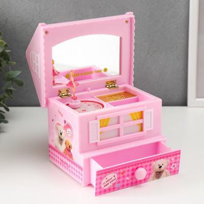 Шкатулка музыкальная механическая "Мишкин дом" МИКС 16,5х14,5х12 см