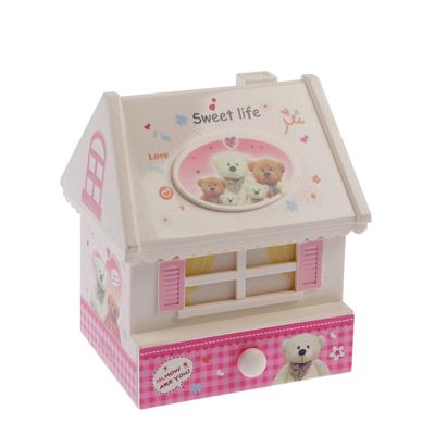 Шкатулка музыкальная механическая "Мишкин дом" МИКС 16,5х14,5х12 см