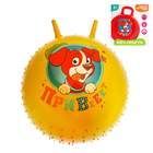 Мяч прыгун с рожками массажный "Собачка Гав" d=65 см, 600 гр, цвета микс - Фото 4