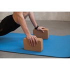 Блок для йоги Sangh, 15×22×7 см, пробка - Фото 10
