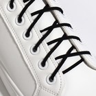 Шнурки для обуви, пара, плоские, 3 мм, 110 см, цвет чёрный - фото 290481557