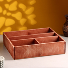 Ящик деревянный 30×34.5×10 см подарочный комодик, брашированный - фото 2859848
