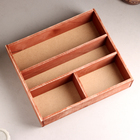 Ящик деревянный 30×34.5×10 см подарочный комодик, брашированный - Фото 3