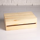 Ящик деревянный 30×20×10 см подарочный с реечной крышкой - фото 9063599