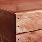 Ящик деревянный 30×20×10 см подарочный с реечной крышкой, брашированный - Фото 4