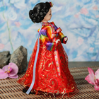 Кукла коллекционная "Маленькая девочка в национальном в платье с красн.юбкой" 23х9,5х9,5 см - Фото 2