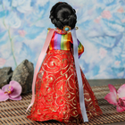 Кукла коллекционная "Маленькая девочка в национальном в платье с красн.юбкой" 23х9,5х9,5 см - Фото 4