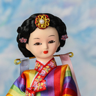 Кукла коллекционная "Маленькая девочка в национальном в платье с красн.юбкой" 23х9,5х9,5 см - Фото 5