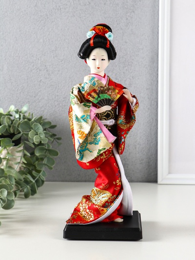 Кукла коллекционная «Гейша с веером», 27×9.5×9.5 см, МИКС