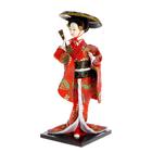 Кукла коллекционная "Китаянка с веером в шляпе" 30х12,5х12,5 см - фото 3480828