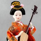 Кукла коллекционная "Гейша с музыкальным инструментом" 32х12,5х12,5 см - фото 9551277