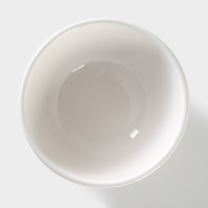 Салатник фарфоровый Доляна White Label, 400 мл, d=12,5 см, цвет белый - фото 1908349894