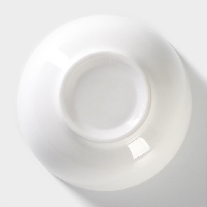 Салатник фарфоровый Доляна White Label, 400 мл, d=12,5 см, цвет белый - фото 1908349896