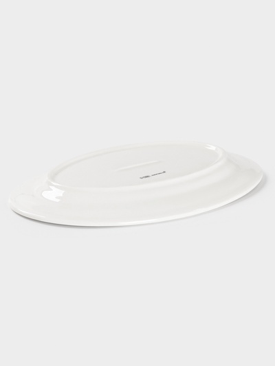 Блюдо сервировочное Доляна White Label, 32.8×20×2.5 см, фарфор, овальное, белое