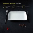 Блюдо прямоугольное Доляна White Label, 24.5×15.5 см, фарфор, белое - Фото 10