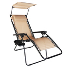 Кресло-шезлонг турист, с подголовником и крышей 160х124х63 см, цвет МИКС - Фото 2