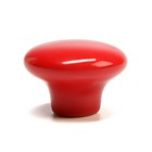 Ручка-кнопка BOWL Ceramics 002, d=38, керамическая, красная - Фото 1