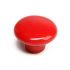 Ручка-кнопка BOWL Ceramics 002, d=38, керамическая, красная - Фото 2