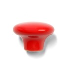 Ручка-кнопка BOWL Ceramics 002, d=38, керамическая, красная - Фото 4