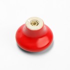 Ручка-кнопка BOWL Ceramics 002, d=38, керамическая, красная - Фото 5