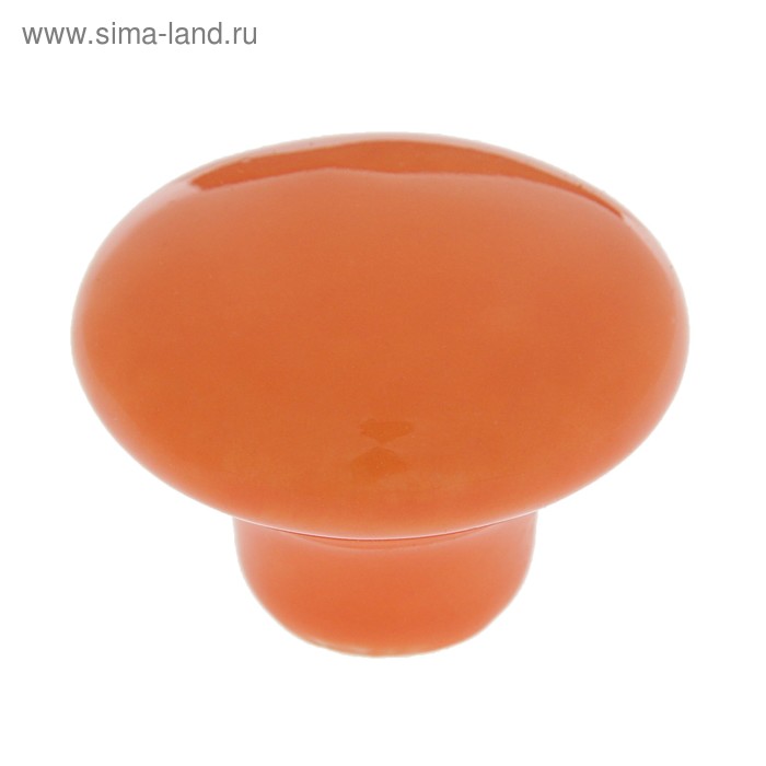 Ручка-кнопка Ceramics 002, керамическая, оранжевая - Фото 1