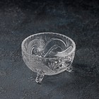 Конфетница стеклянная на ножках Доляна «Венеция», 200 мл, 10×6 см - фото 290481758