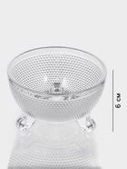 Конфетница Доляна «Венеция», 200 мл, 10×6 см, на ножках, стекло, прозрачная - Фото 2