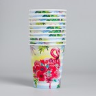 Стакан одноразовый бумажный "Фламинго",250мл. - Фото 2