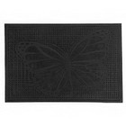 Коврик придверный резиновый «Бабочка», 40×60 см, цвет чёрный - Фото 2