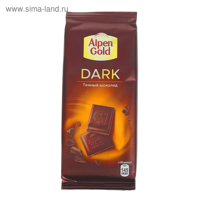 Шоколад Alpen Gold Dark, 85 г, Тёмный шоколад - Фото 1