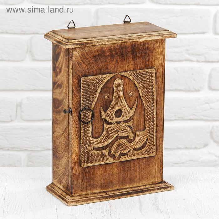 Ключница дерево "Пёсик" 8х18х28 см - Фото 1
