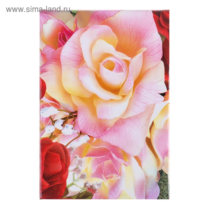Блокнот А7, 70 листов на клею "Дорожки из роз", твердая обложка, глянцевая ламинация - Фото 1