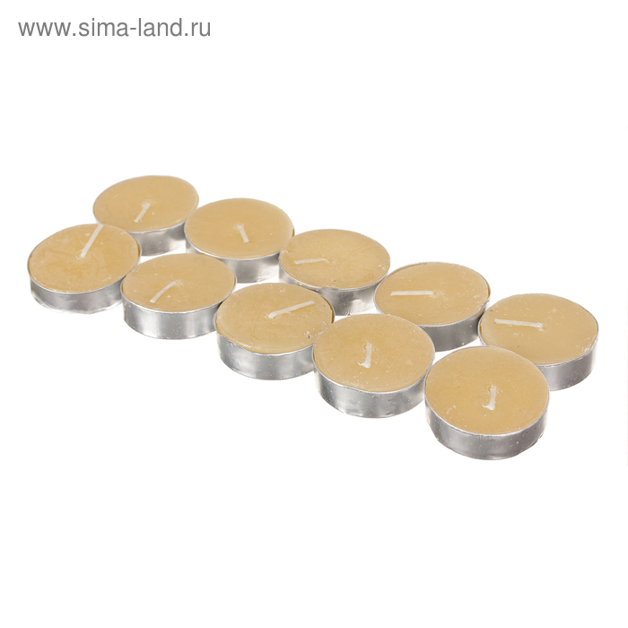 Набор свечи в гильзе "Платинум" 10 шт ваниль 18,5х7,5х1,2 см - Фото 1