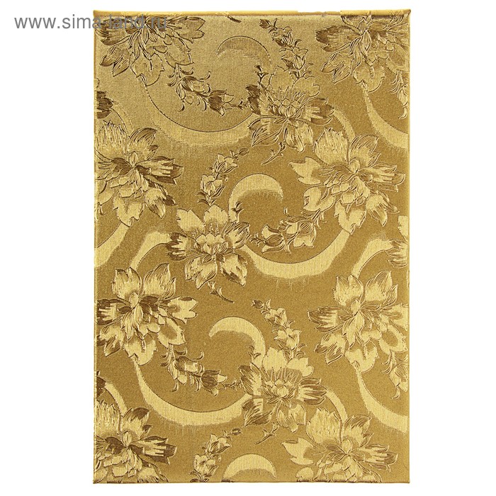 Блокнот А5, 70 листов на клею "Цветы. Золото", твердая обложка, балакрон - Фото 1