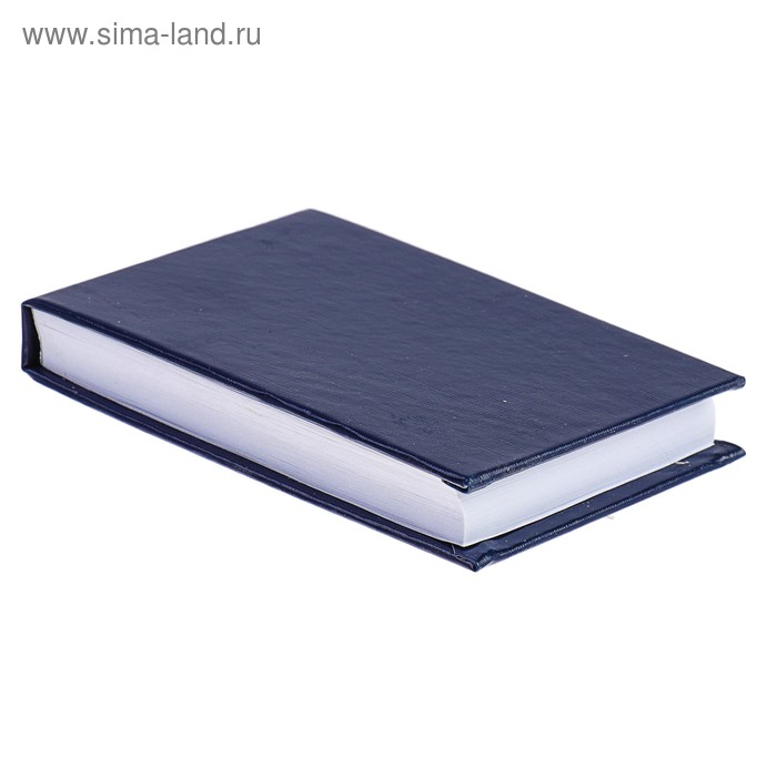 Блокнот А7, 70 листов на клею "Синий", твердая обложка, бумвинил - Фото 1