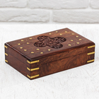 Шкатулка «Большой цветок», 13×20×6 см, дерево - Фото 1