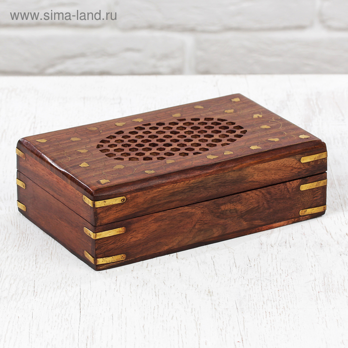 Шкатулка «Резной овал», 13×20×6 см, дерево - Фото 1