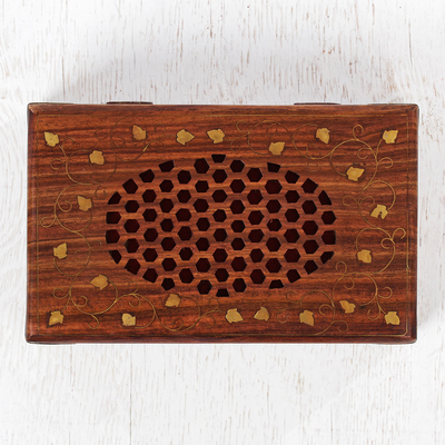 Шкатулка «Резной овал», 13×20×6 см, дерево