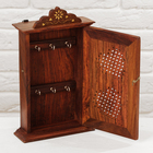 Ключница «Резные сердечки», 28×16×6 см, дерево - Фото 2