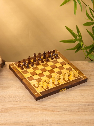 УЦЕНКА Шахматы, 25×25×4 см, дерево шишам