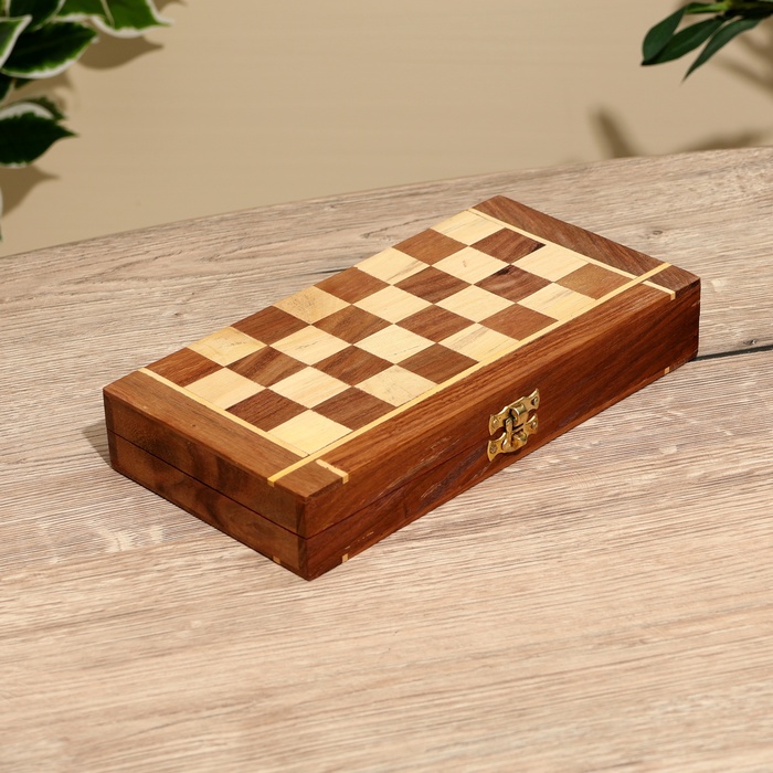 УЦЕНКА Шахматы, 25×25×4 см, дерево шишам - Фото 1