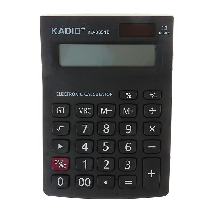 Калькулятор настольный, 12-разрядный, 3851B, двойное питание - фото 3662432