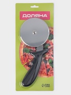 Нож для пиццы и теста Доляна, 23.5 см, d=10 см, толщина лезвия 1 мм, чёрный - Фото 8