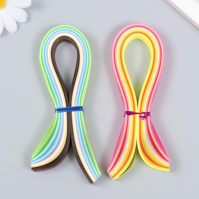 Полоски для квиллинга «Цветные», набор 100 полосок, ширина 1 см, длина 25 см