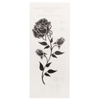Татуировка на тело "Черная роза" 5,6х12 см - Фото 1