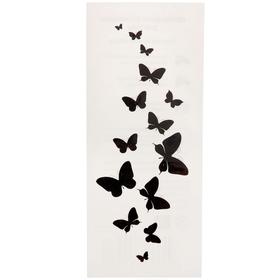 Татуировка на тело "Черные бабочки" 5,5х12 см (комплект 2 шт)